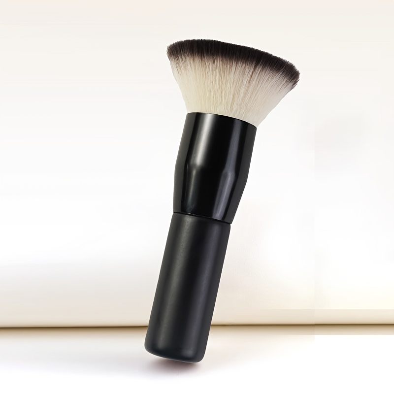 Luxury Skincare Set - 豪華なウォールナット製メイクアップブラシ、プロ仕様のフラットトップファンデーションブラシ、パウダー、リキッド、クリーム、パウダーファンデーションのブレンディング用、欠陥あり
