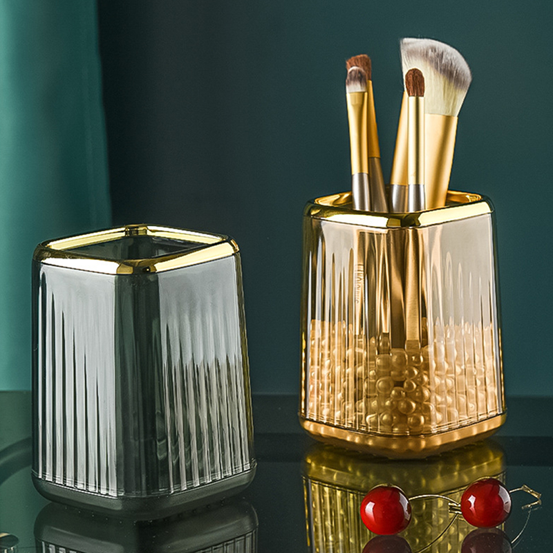 Luxury Skincare Accessories - 高級メイクアップオーガナイザーデスクトップ化粧ブラシ収納ボックスオフィスペンケースメイクアップブラシオーガナイザー口紅雑貨ホルダー