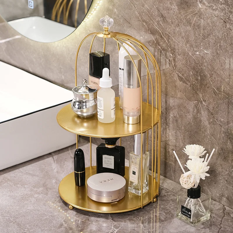 ライト高級カウンタートップラック錬鉄製収納棚ラックスキンケア - Luxury Skincare Dupes のレビューと価格
